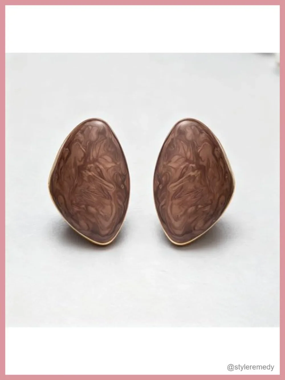 Large Statement Drop Dangle Earrings Chunky Irregular Geometric Oval Pebble